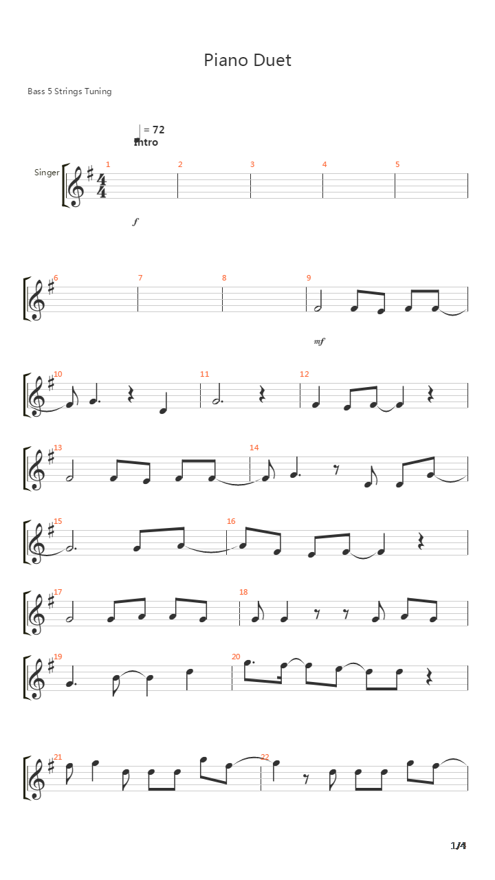 Piano Duet吉他谱