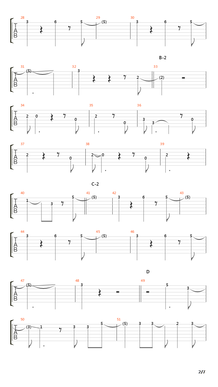 Redrum吉他谱