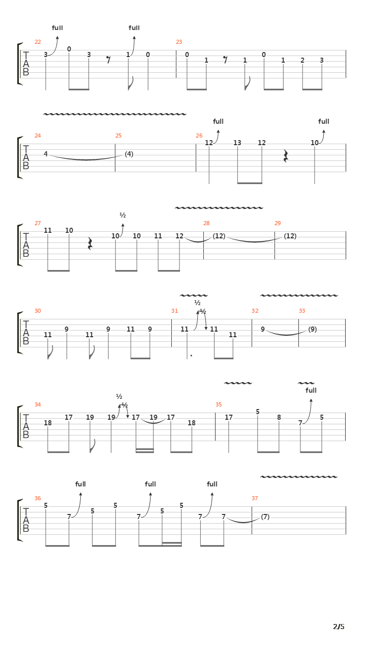 火影忍者 - 小李(Rock Lees Theme)吉他谱