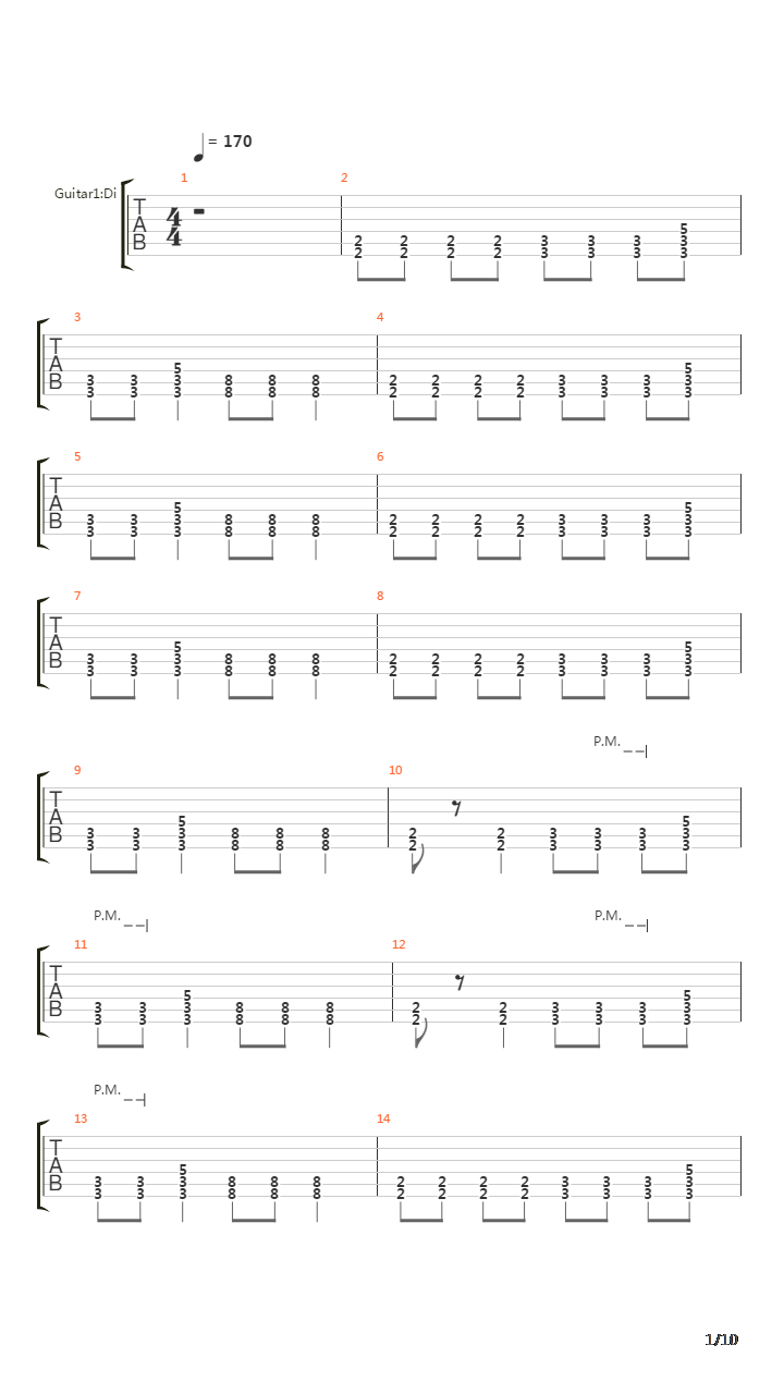 Rush吉他谱