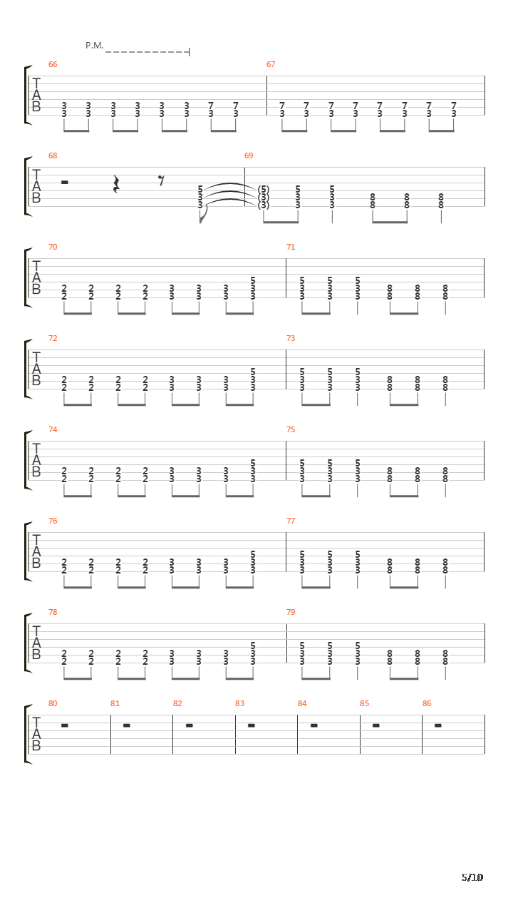 Rush吉他谱