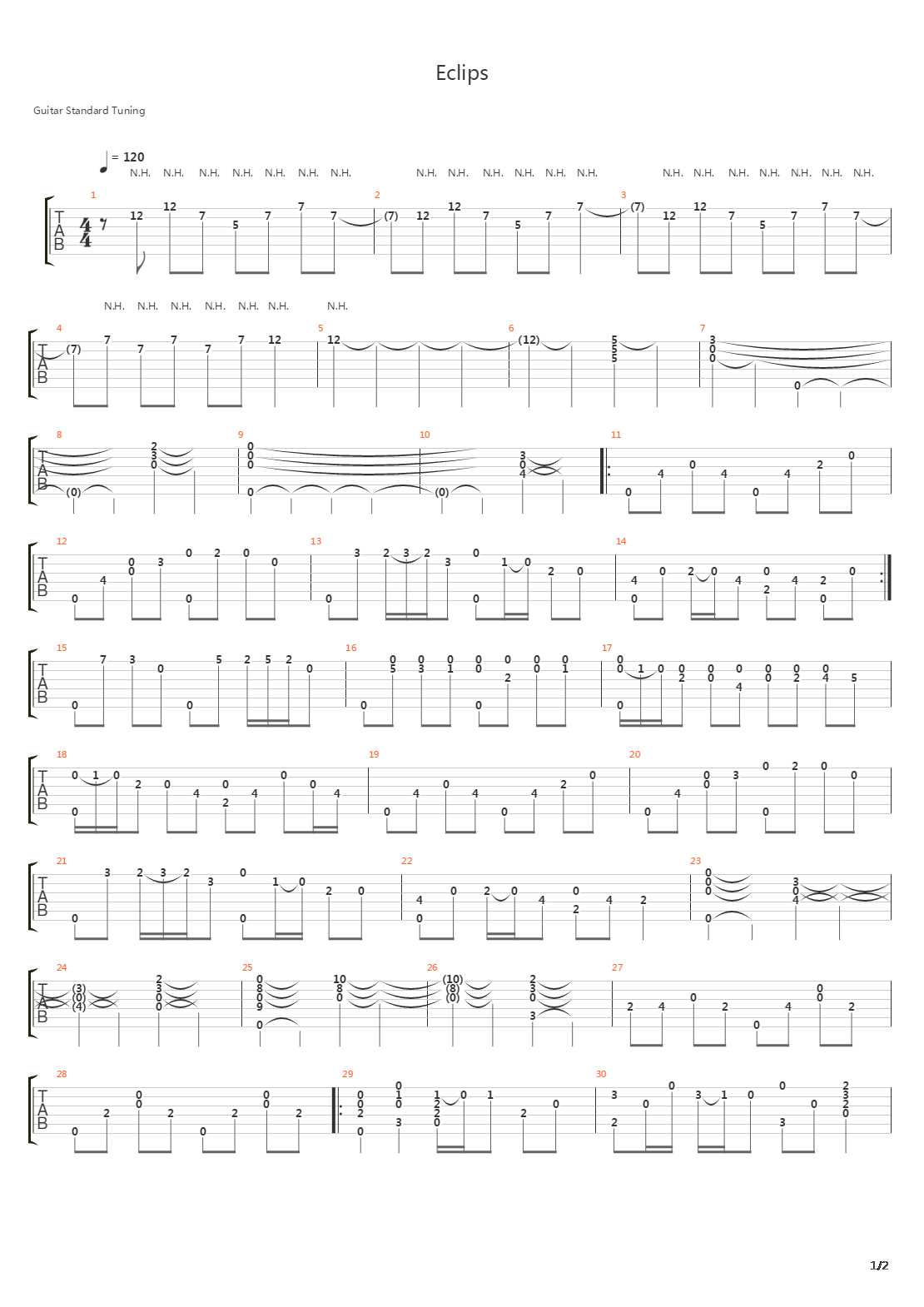 Eclips吉他谱