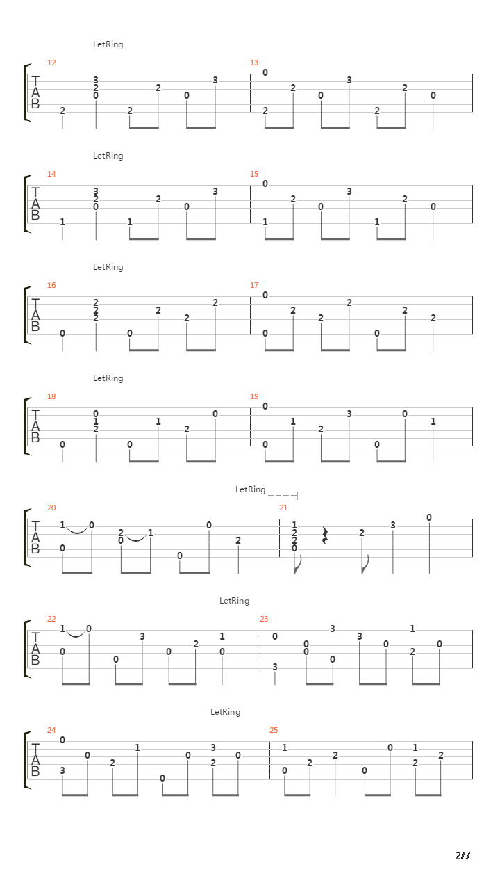 Elixir吉他谱