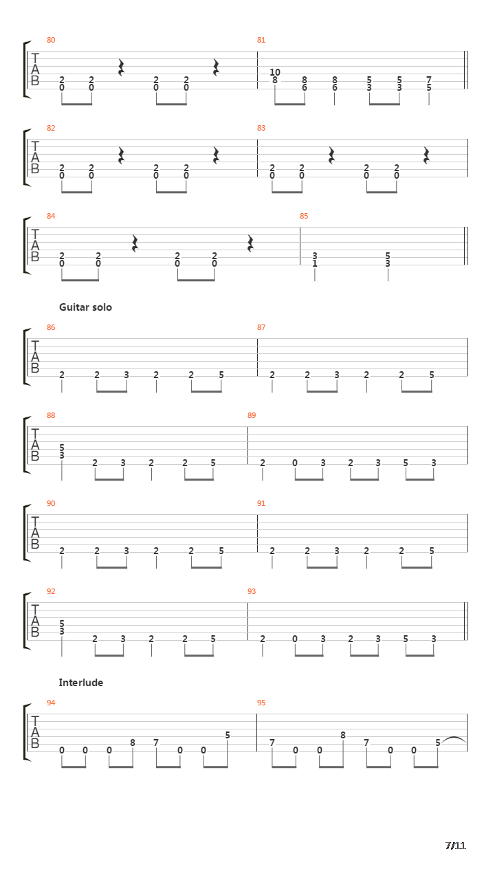 Chasm吉他谱