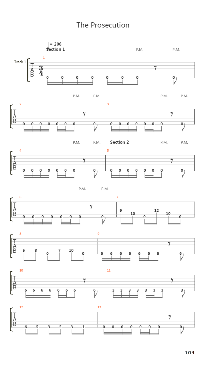 Prosecution吉他谱