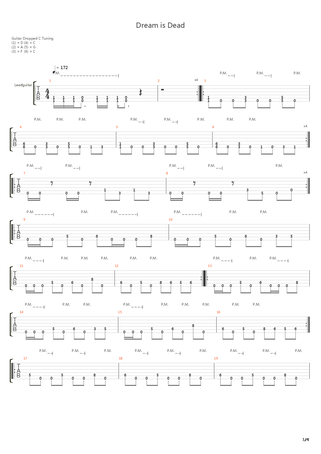 Dream Is Dead吉他谱