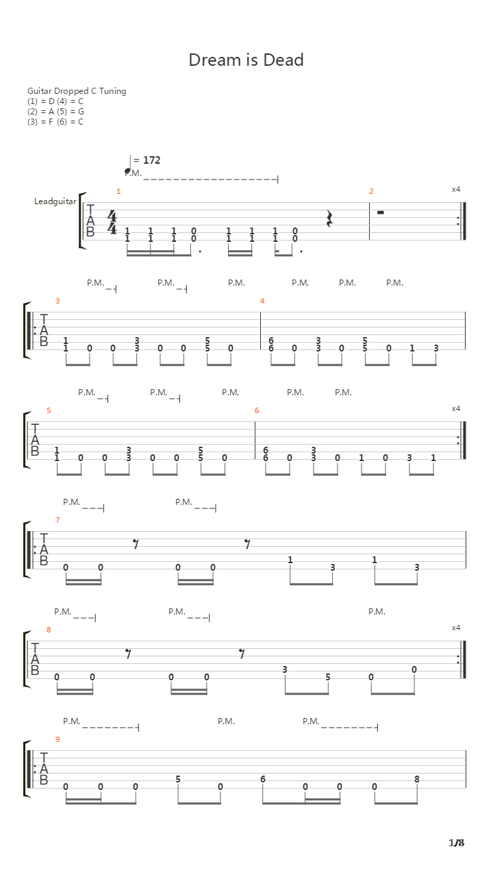 Dream Is Dead吉他谱
