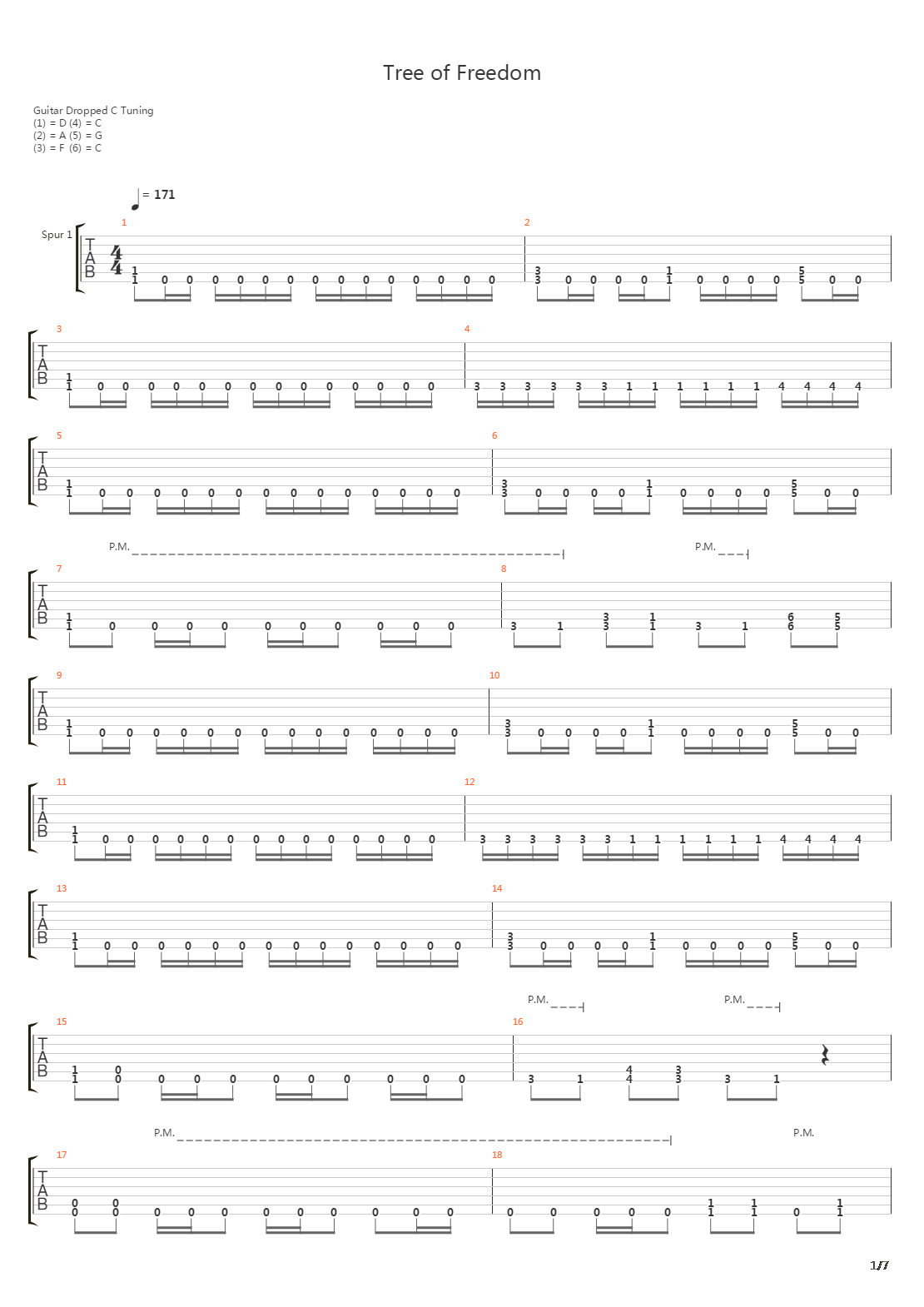 Tree Of Freedom吉他谱