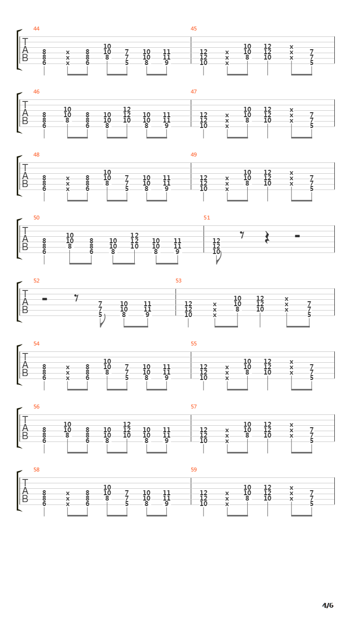 Main Offender吉他谱