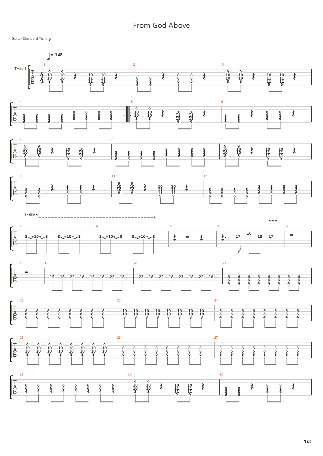 From God Above吉他谱