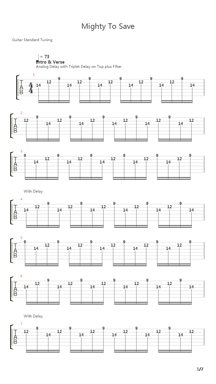 Mighty To Save吉他谱