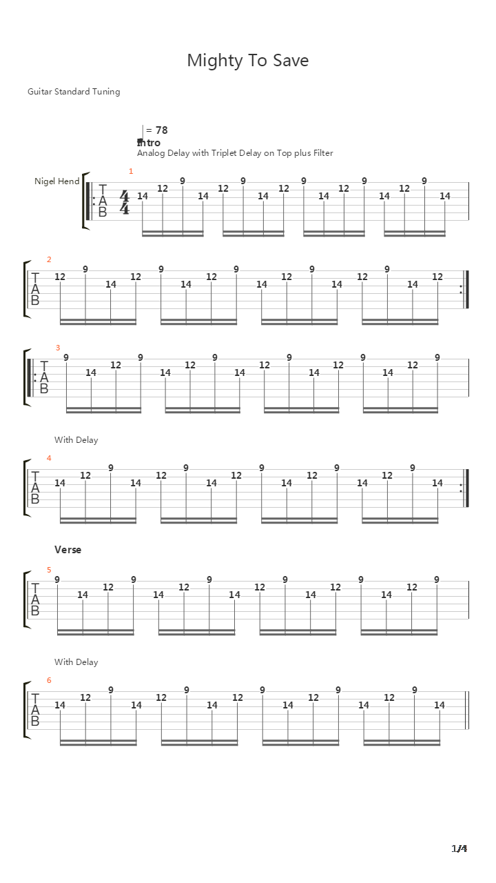 Mighty To Save吉他谱