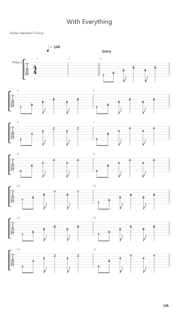 With Everything吉他谱