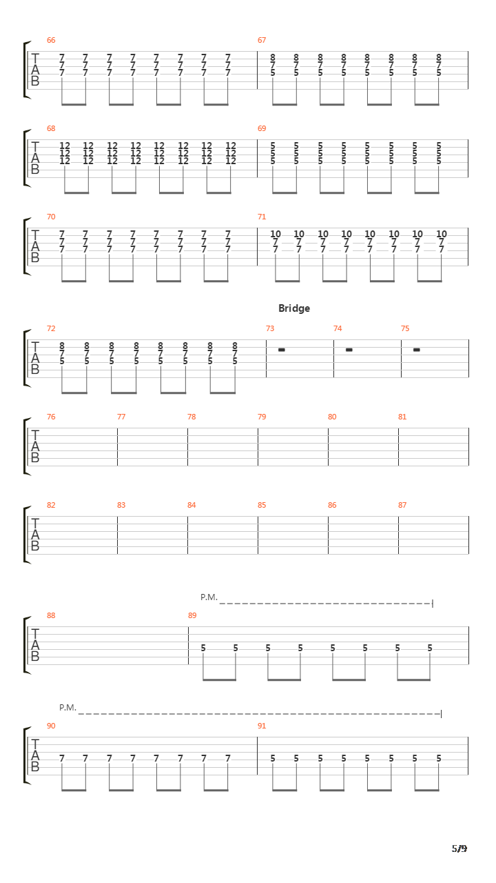 Wake吉他谱