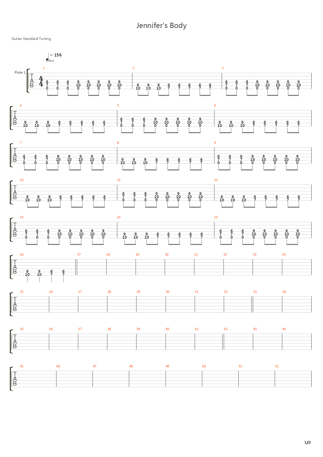 Jennifers Body吉他谱