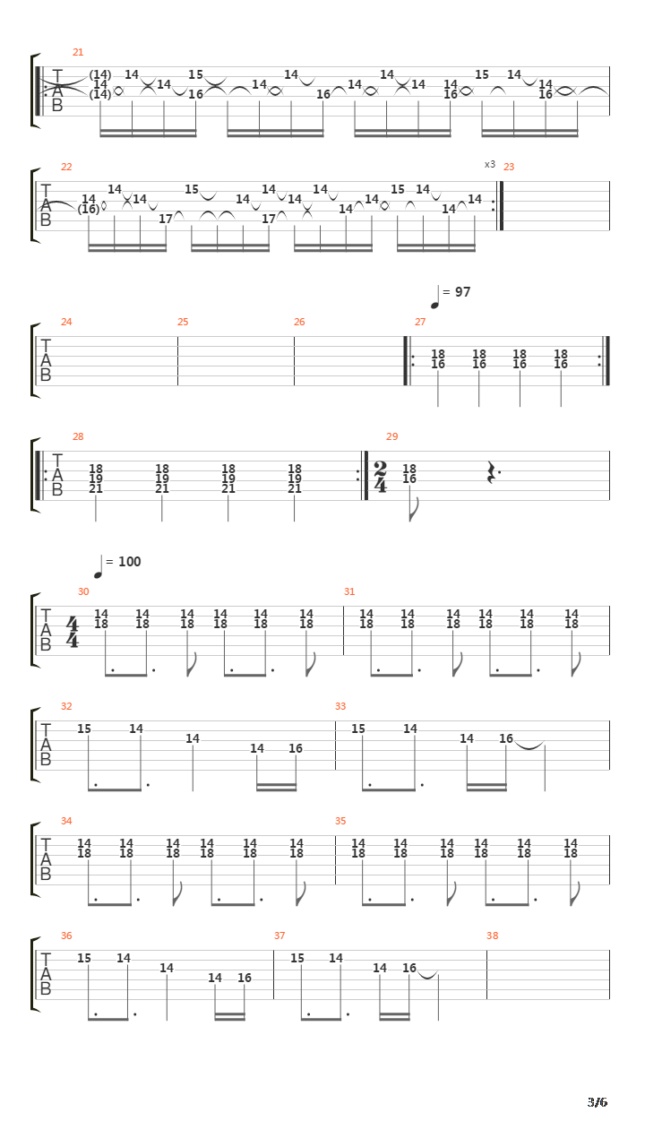 In The Wake Of The Bunt吉他谱