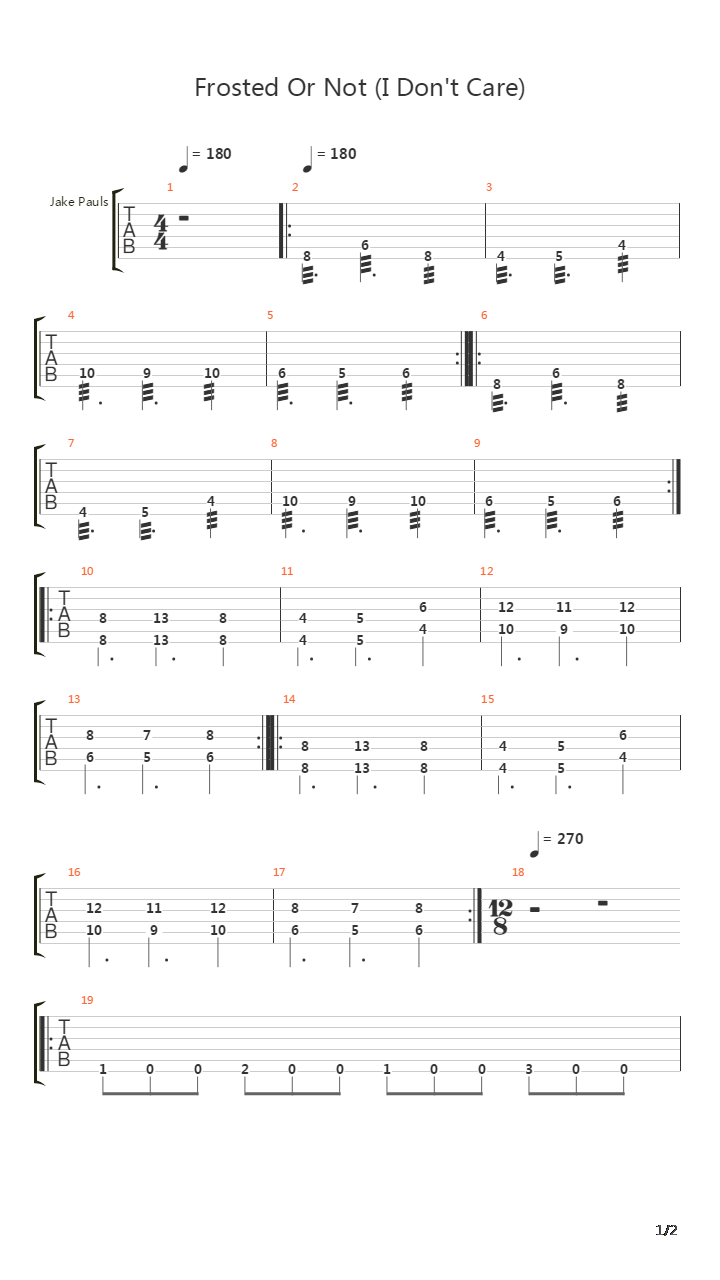 Frosted Or Not I Dont Care吉他谱