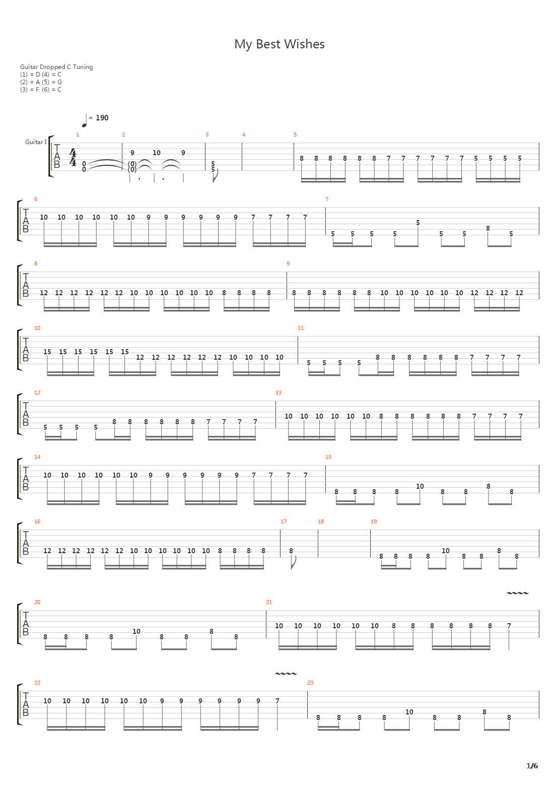 My Best Wishes吉他谱