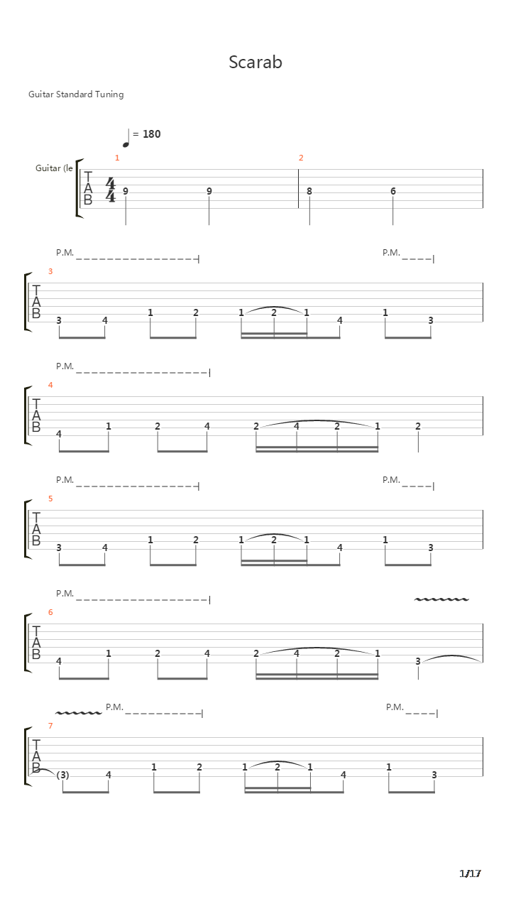 Scarab吉他谱