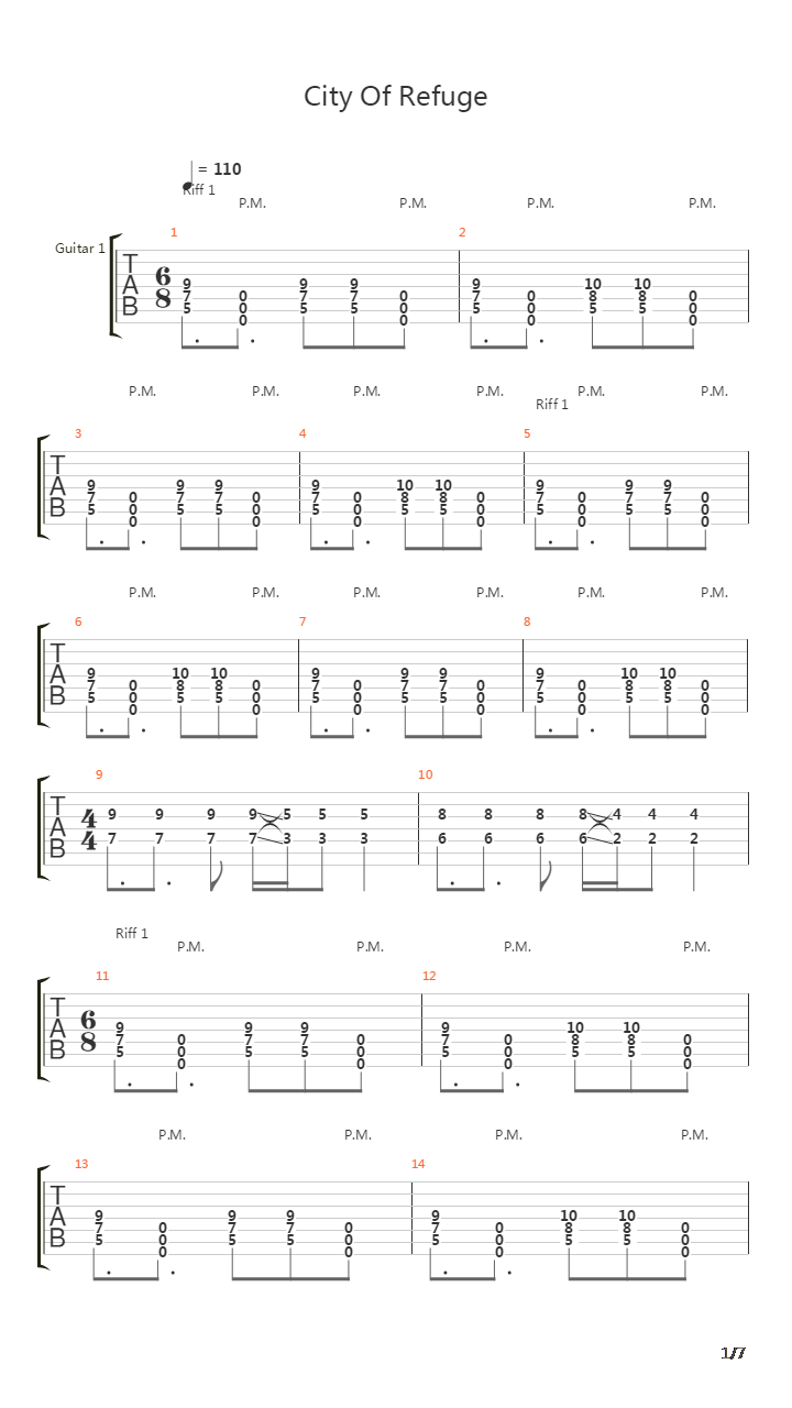 City Of Refuge吉他谱