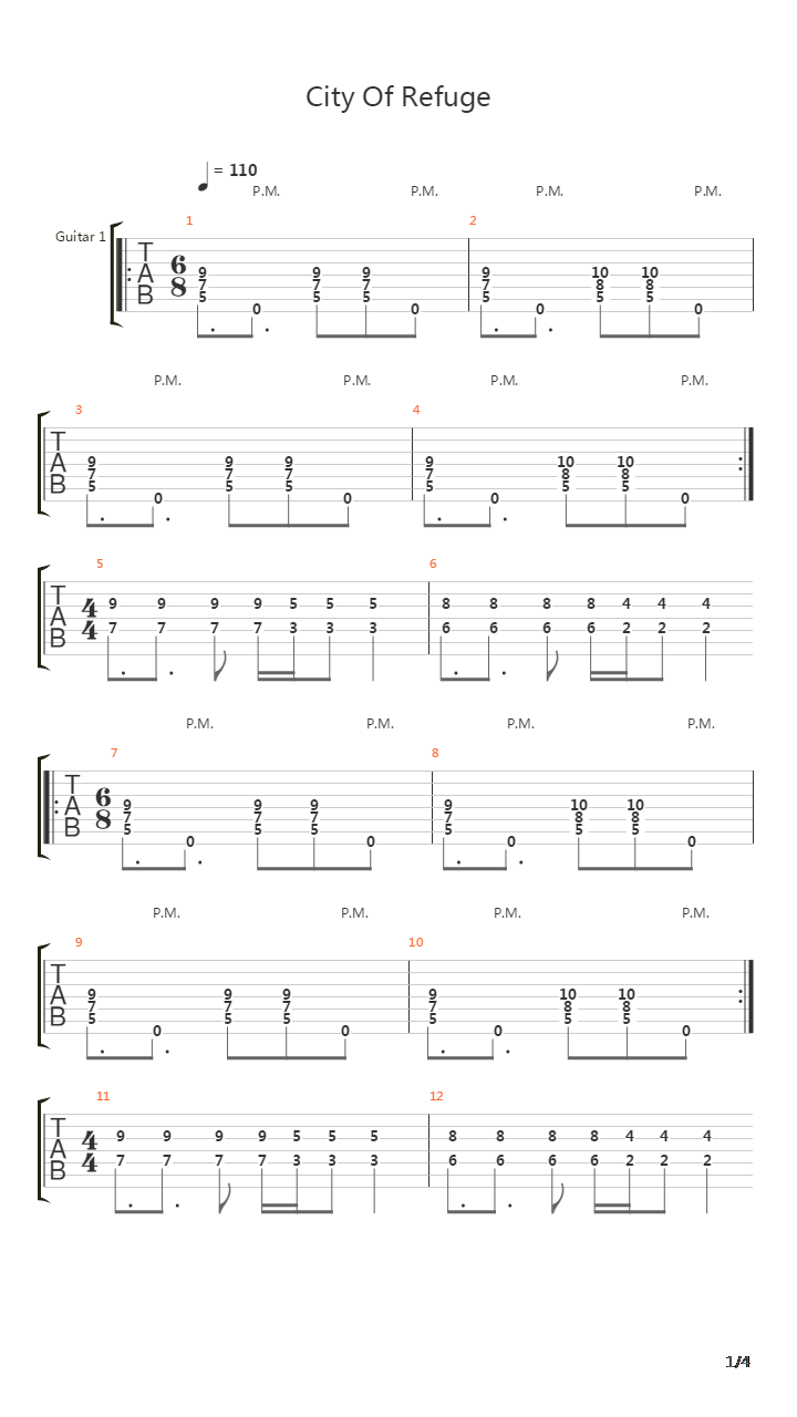 City Of Refuge吉他谱