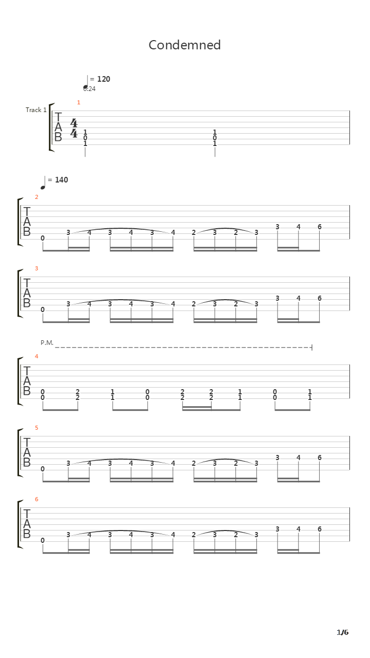 Condemned吉他谱