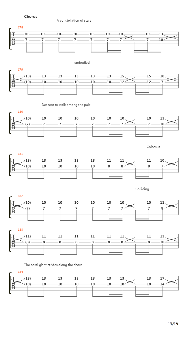Colossus吉他谱