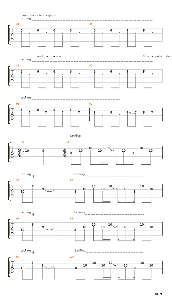 Colossus吉他谱