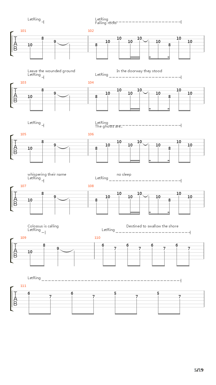 Colossus吉他谱
