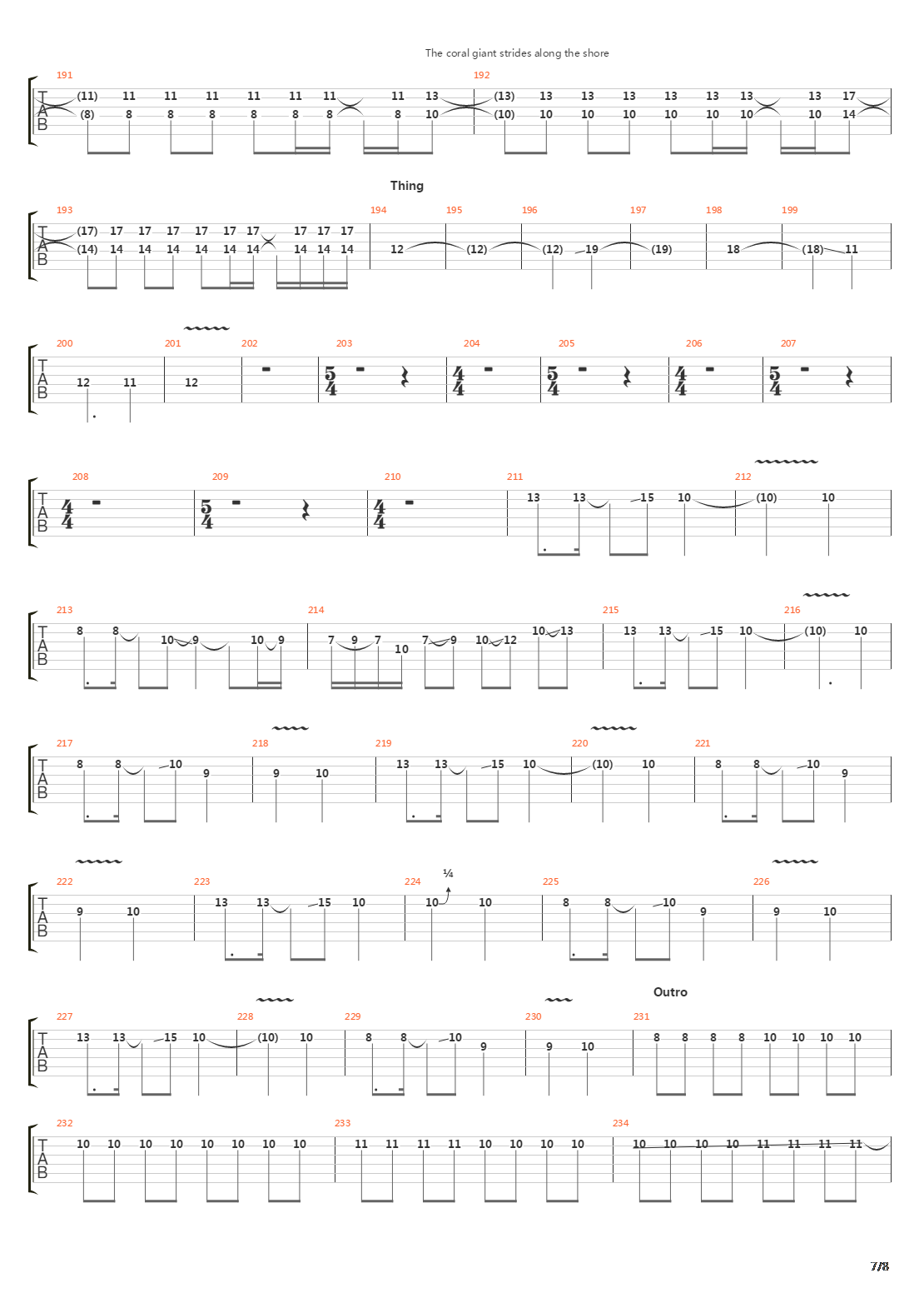 Colossus吉他谱