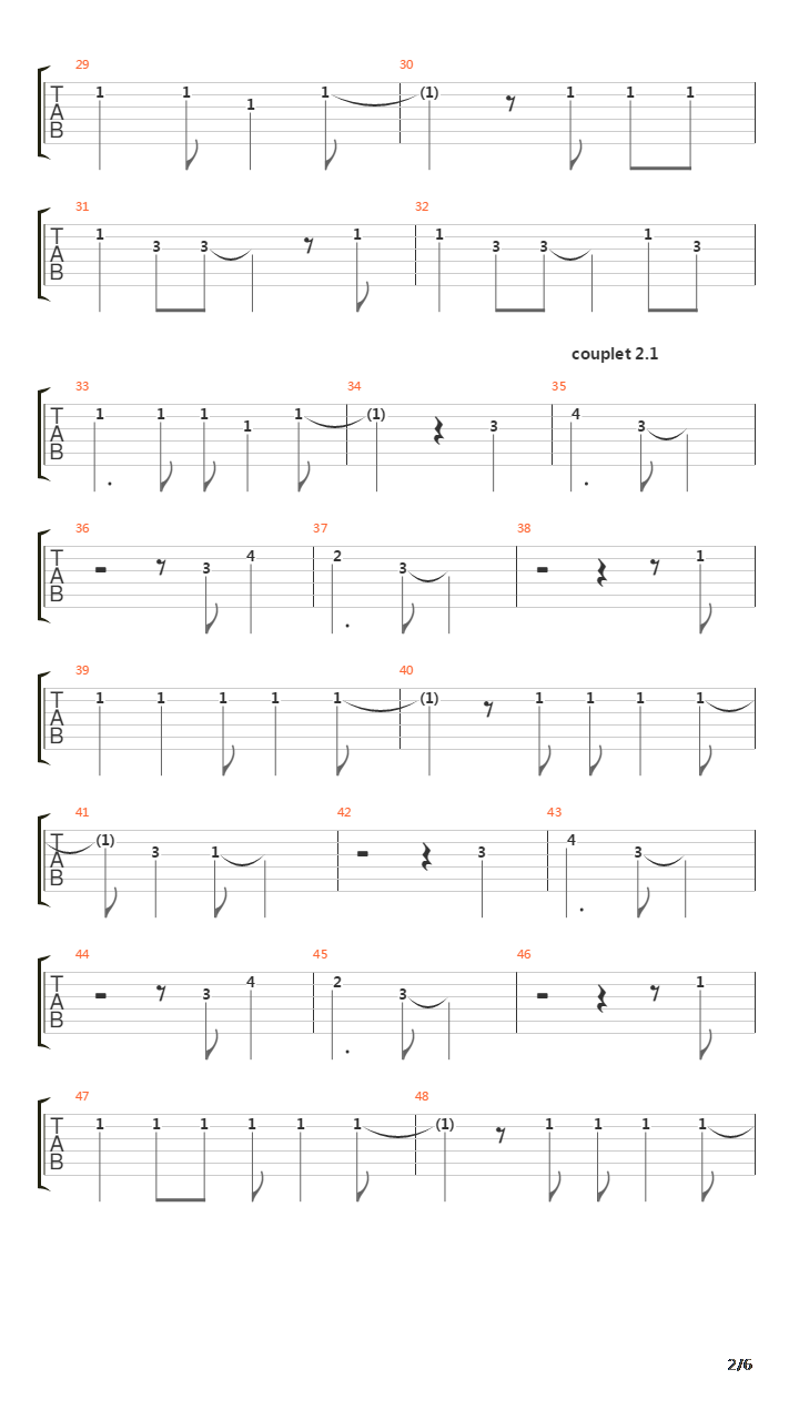 Le Manoir吉他谱