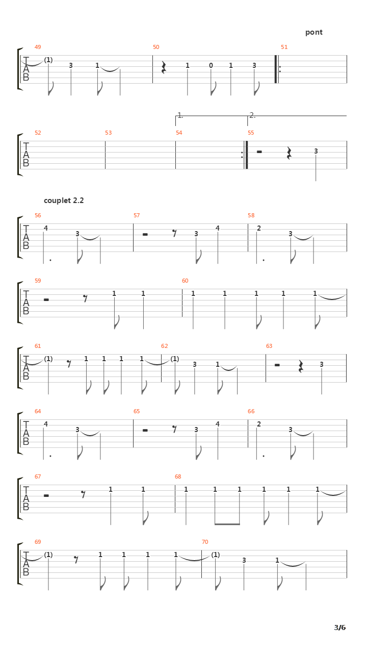 Le Manoir吉他谱