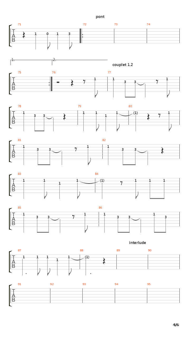 Le Manoir吉他谱