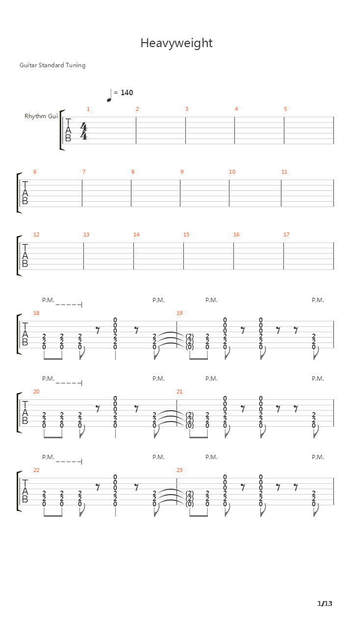 Heavyweight吉他谱