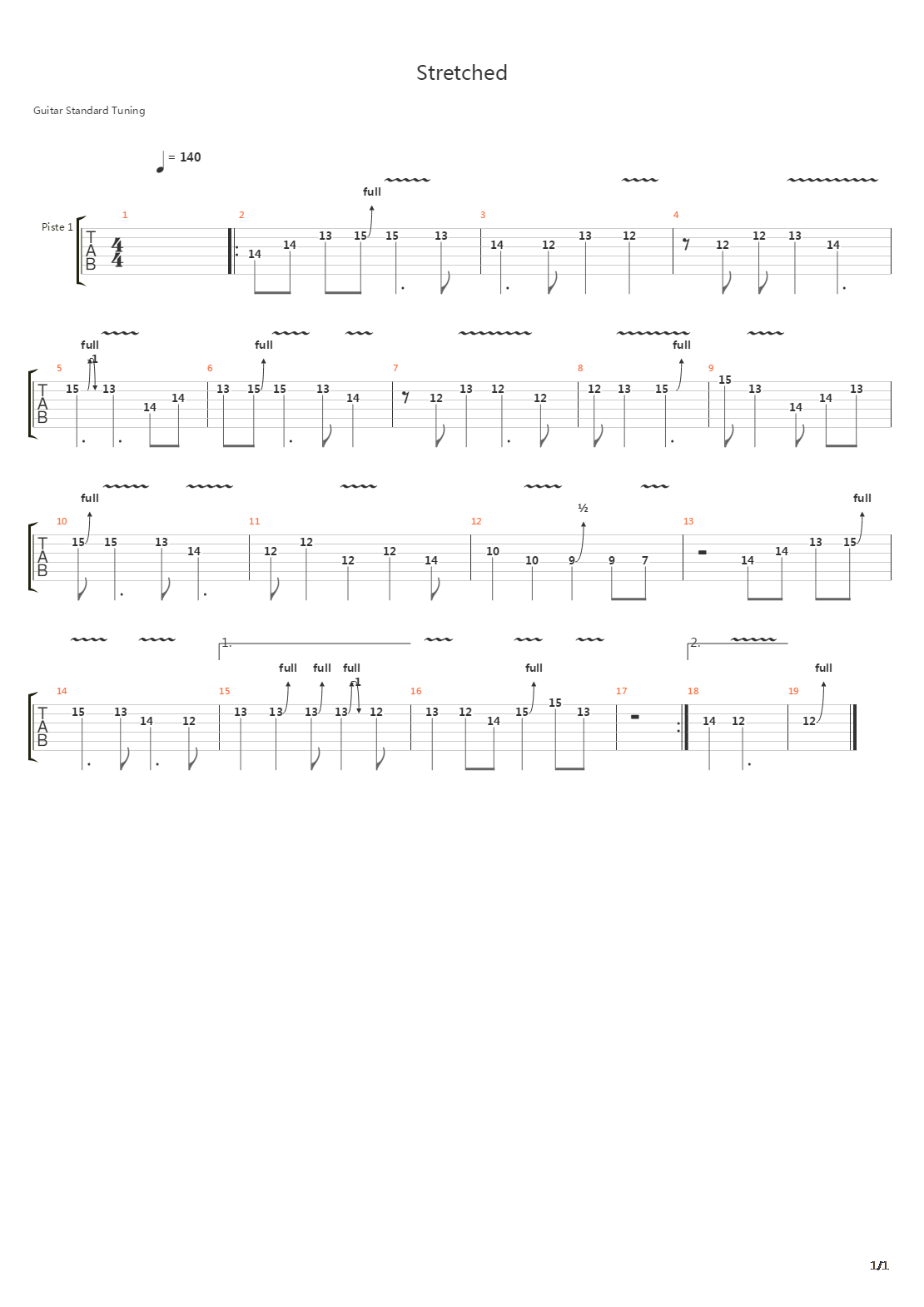 Stretched吉他谱
