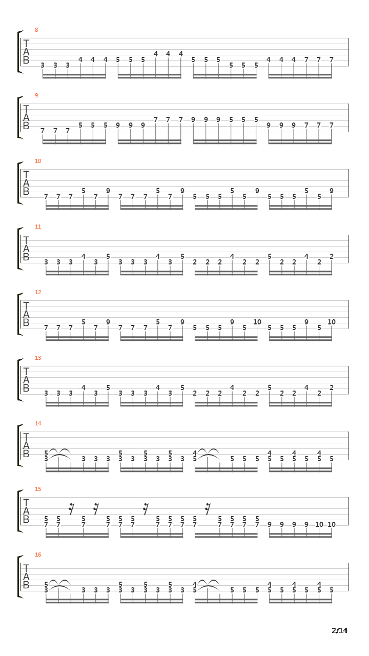 Falling吉他谱