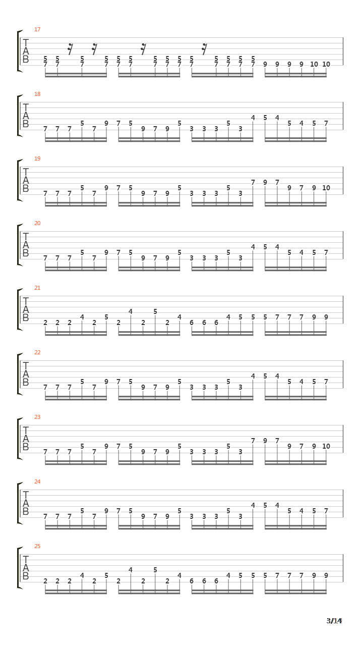 Falling吉他谱