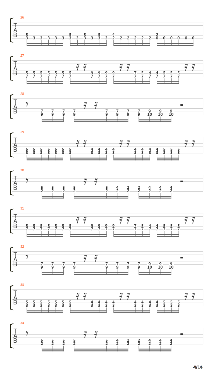 Falling吉他谱