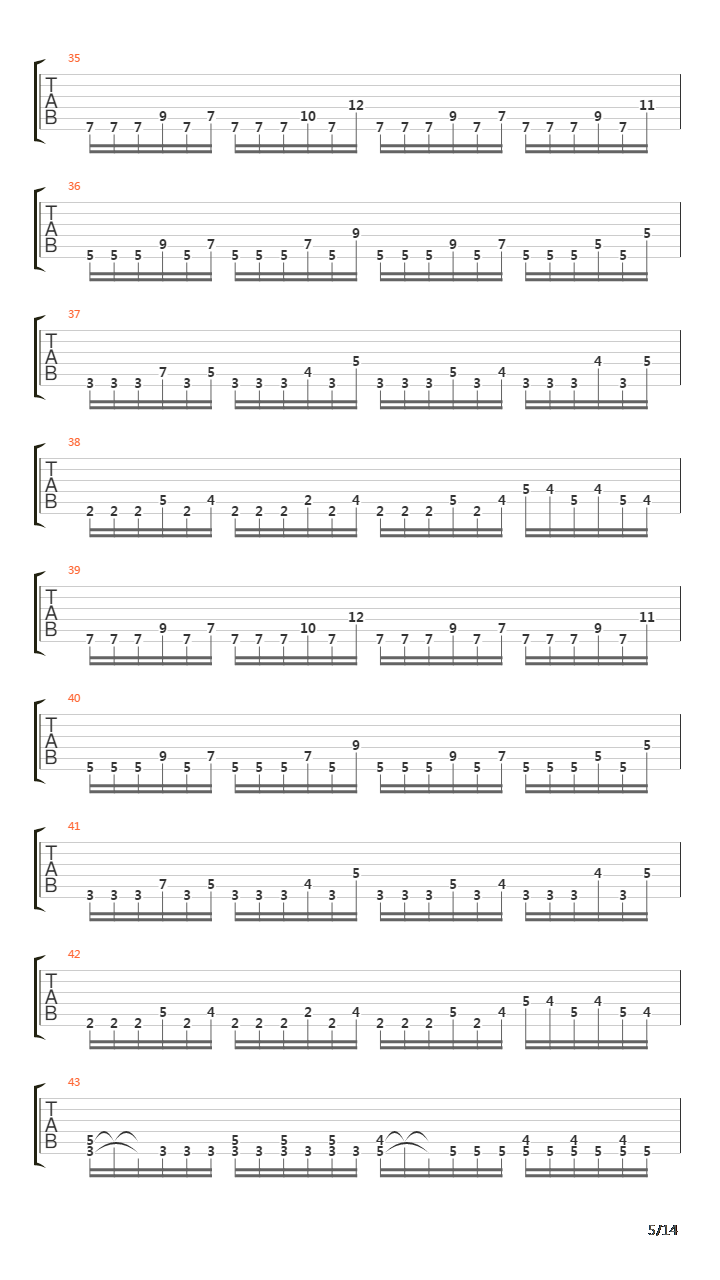 Falling吉他谱