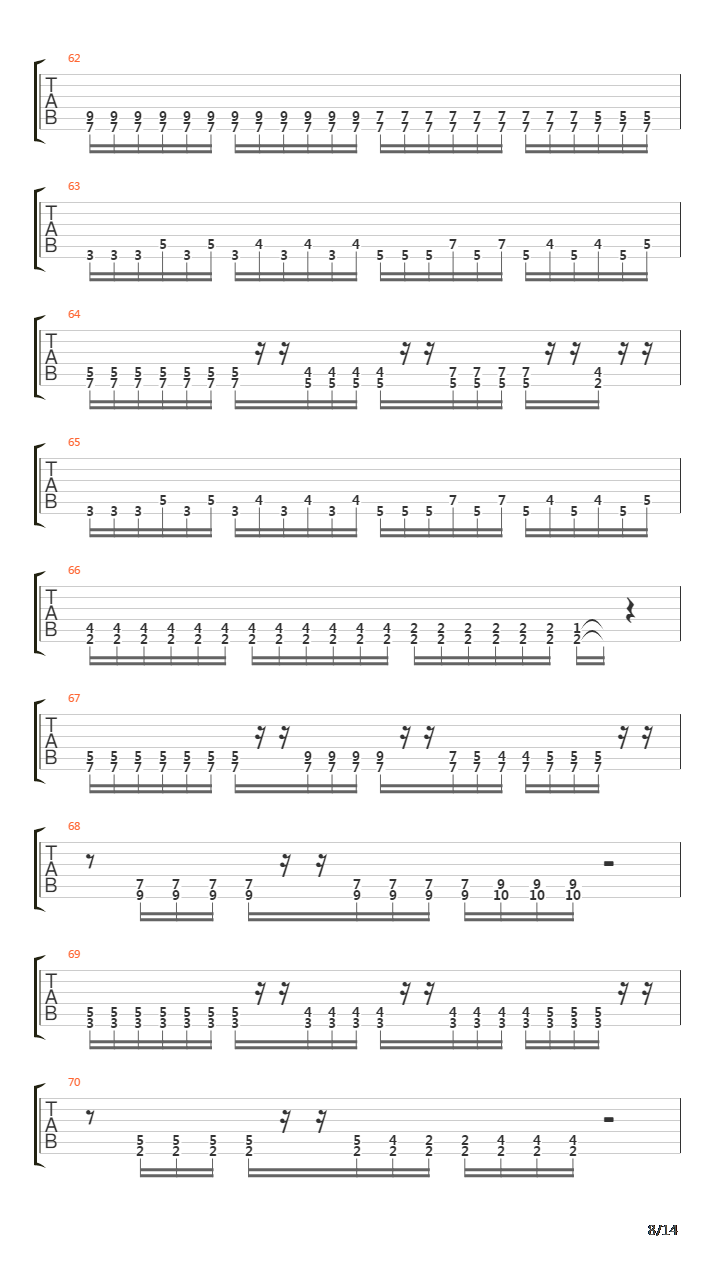 Falling吉他谱