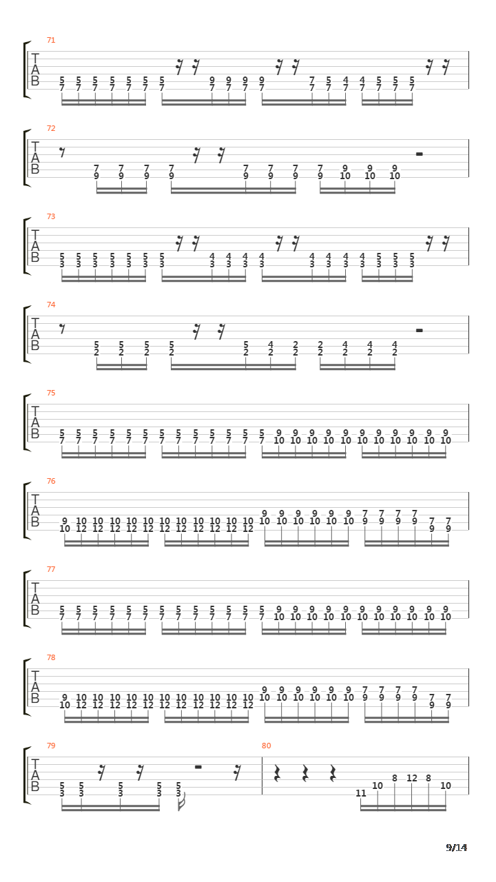 Falling吉他谱