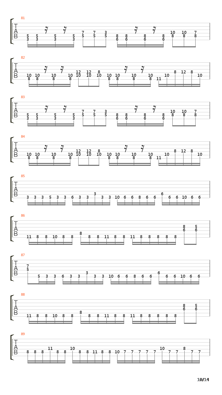 Falling吉他谱