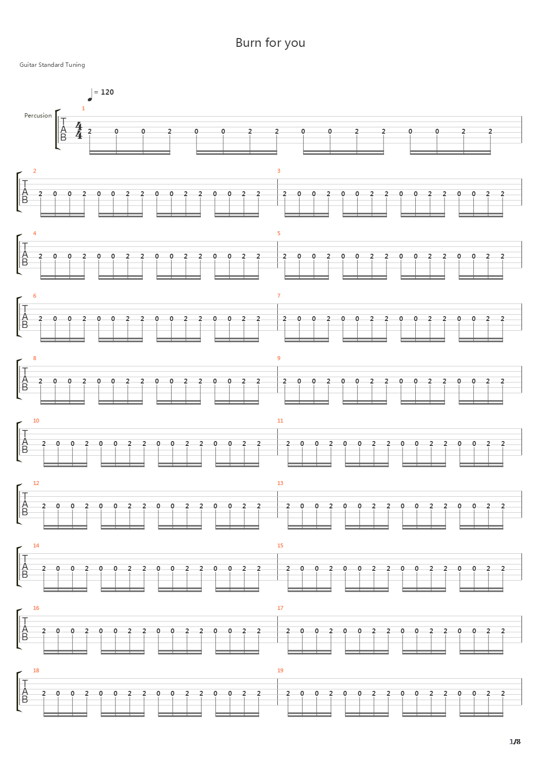 Burn For You吉他谱