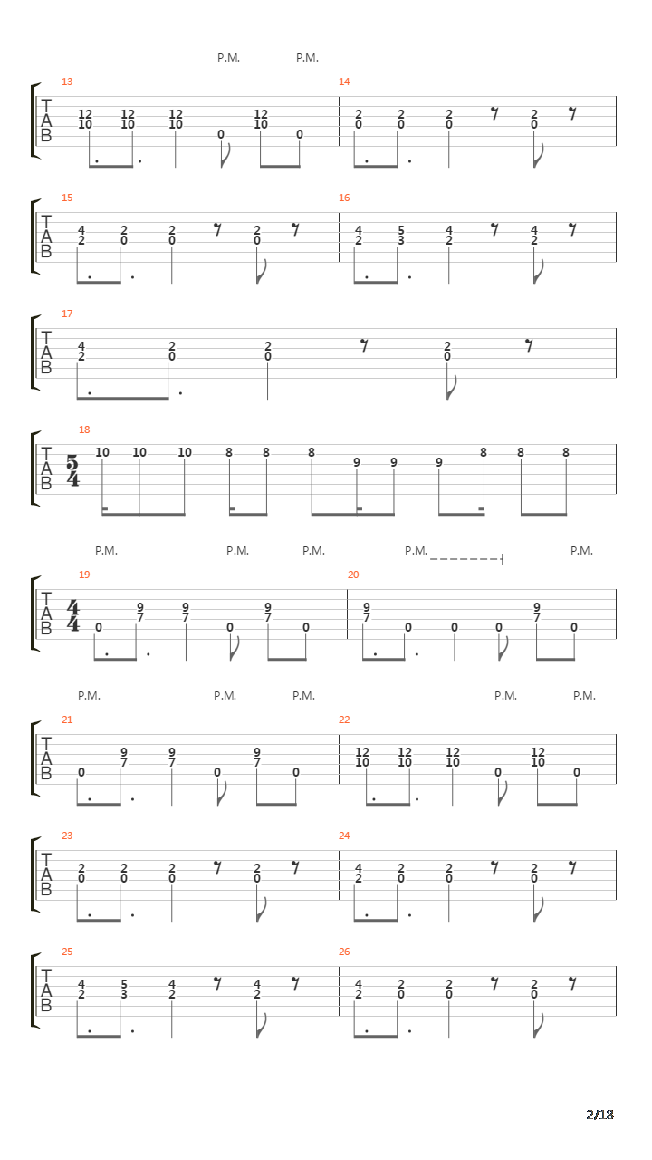 The Beginning And The End吉他谱