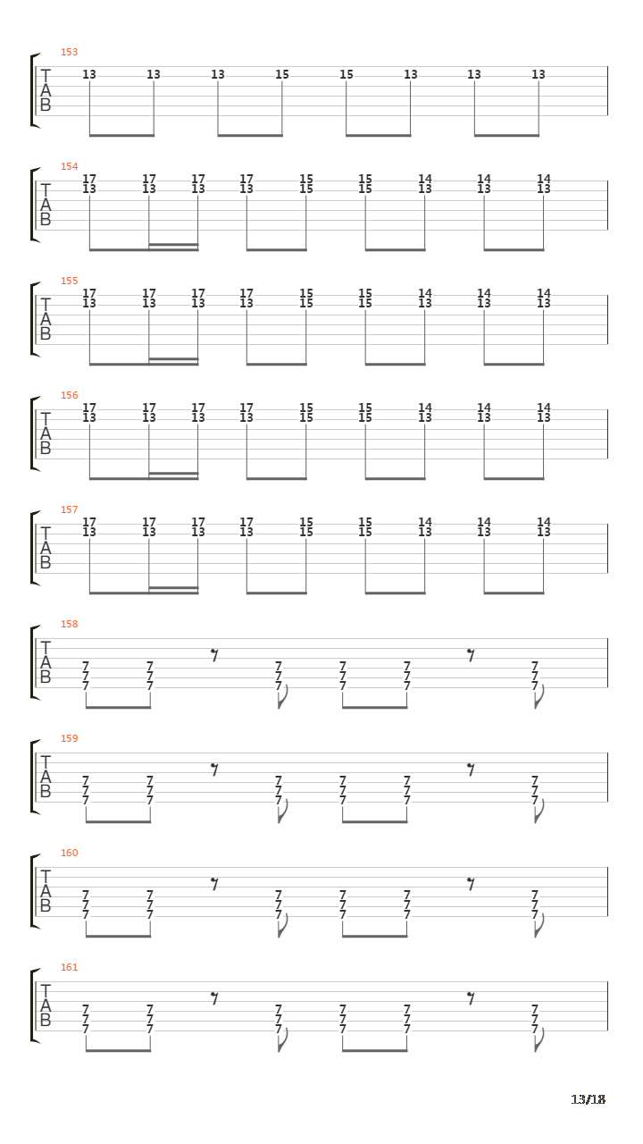 The Beginning And The End吉他谱