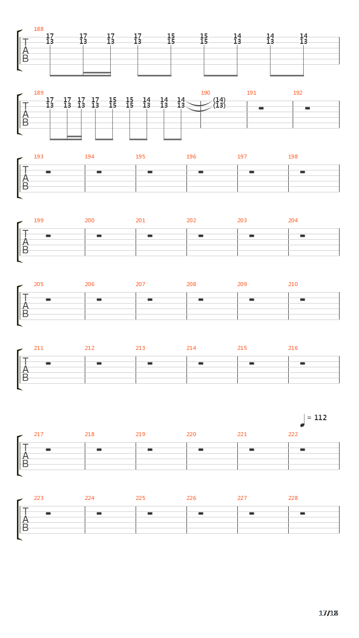 The Beginning And The End吉他谱