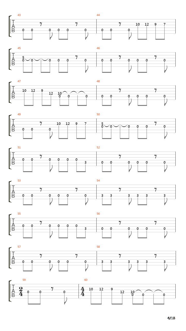 The Beginning And The End吉他谱