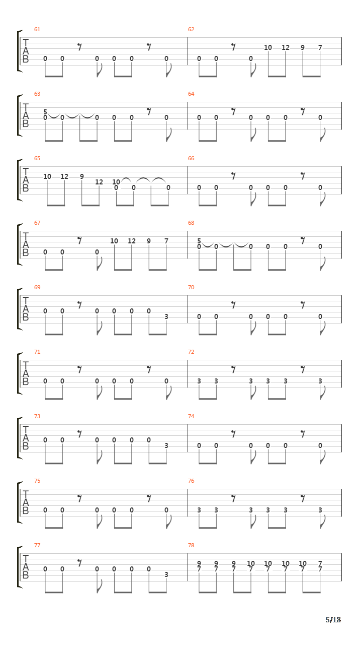 The Beginning And The End吉他谱