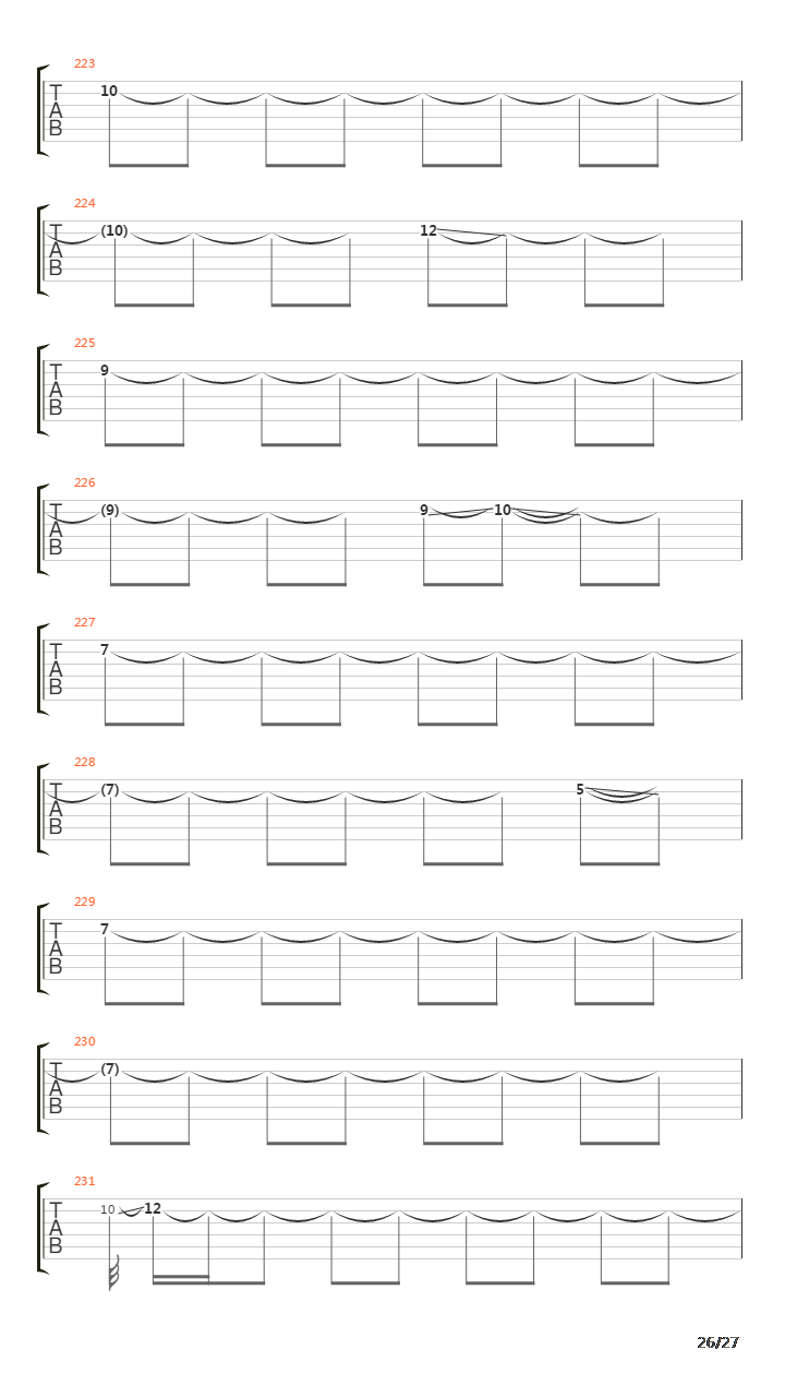 Threshold Of Transformation吉他谱