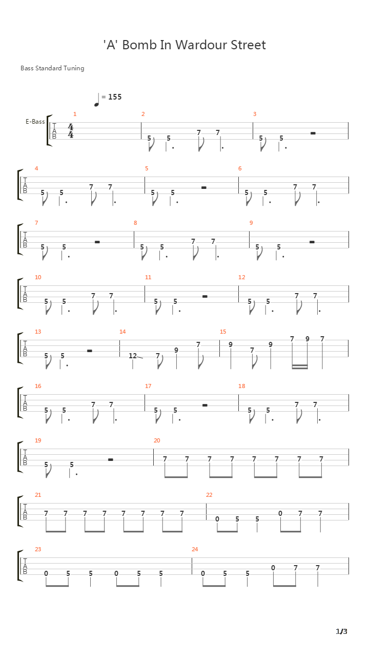 A Bomb In Wardour Street吉他谱